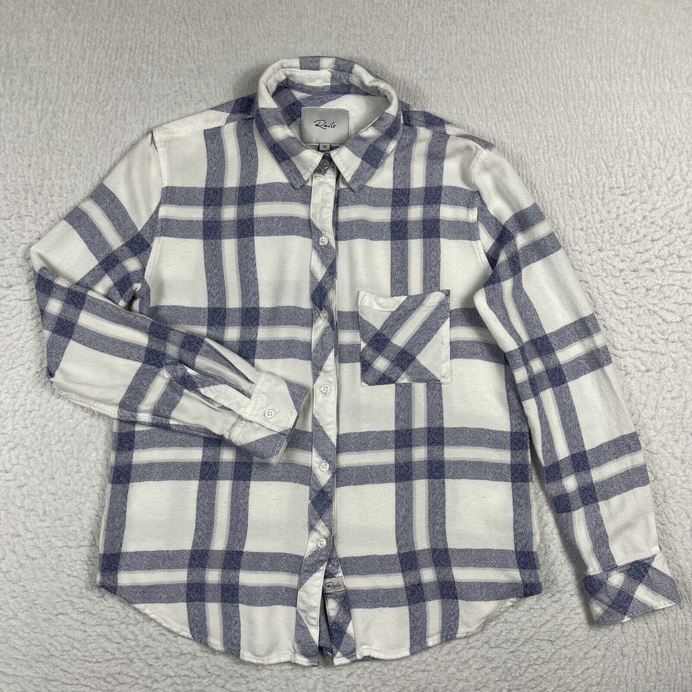 Rails Shirt Womens XS Blue White Plaid Flannel Country Outdoors Casual‎ Gorpcore